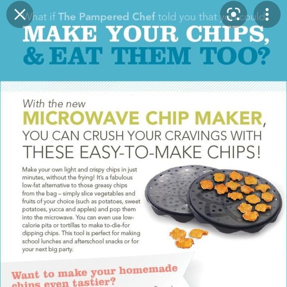 NIB Pampered Chef Microwave Chip Maker - Picture 5 of 6